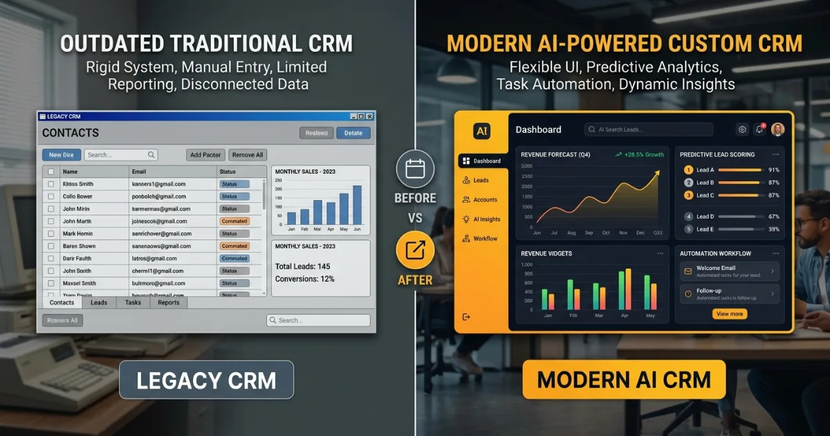 AI Lead Scoring & Churn Prevention in Custom CRM
