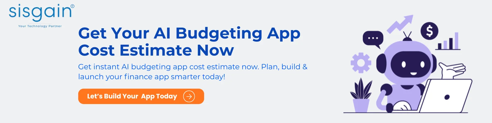 Vector illustration of developers building an AI-powered fintech budgeting app interface with analytics and coding elements.