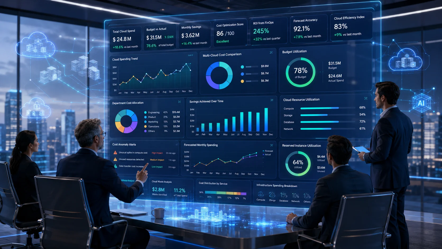 Executive Cloud Cost Dashboard